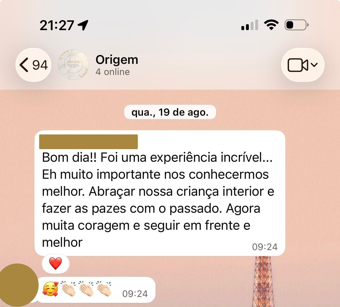 Relato sobre acolher a criança interior e seguir em frente