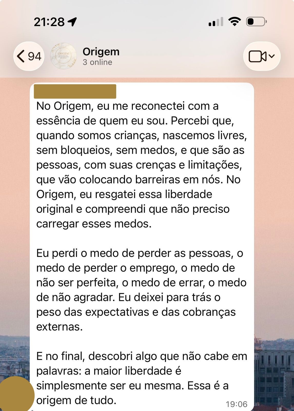 Relato sobre liberdade, coragem e reconexão com a própria essência